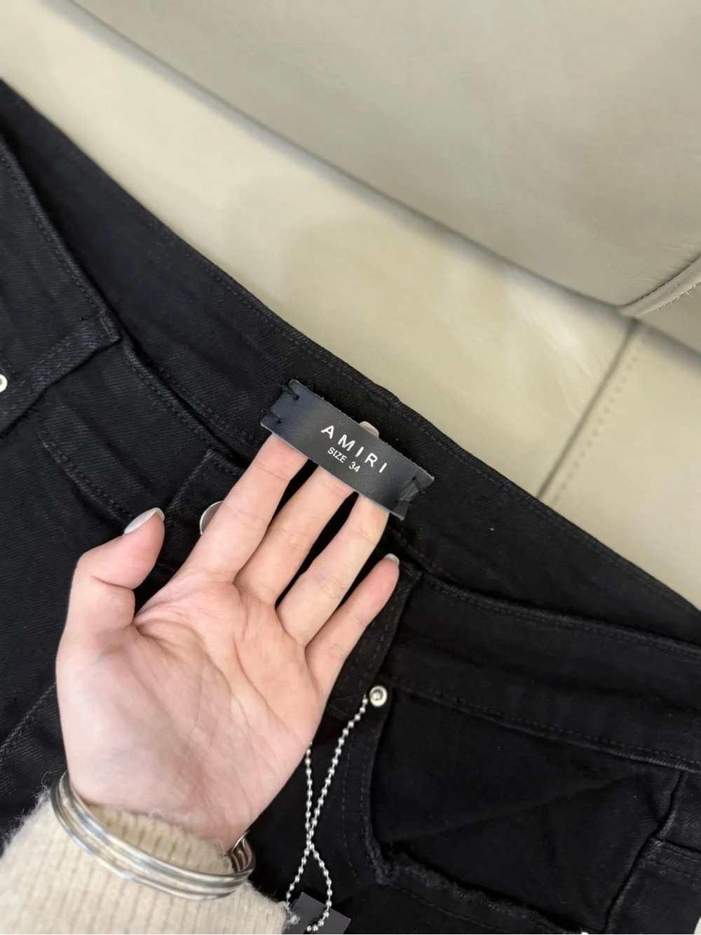 AMIRI Black Ripped Skinny Jeans - Picture 3 of 6